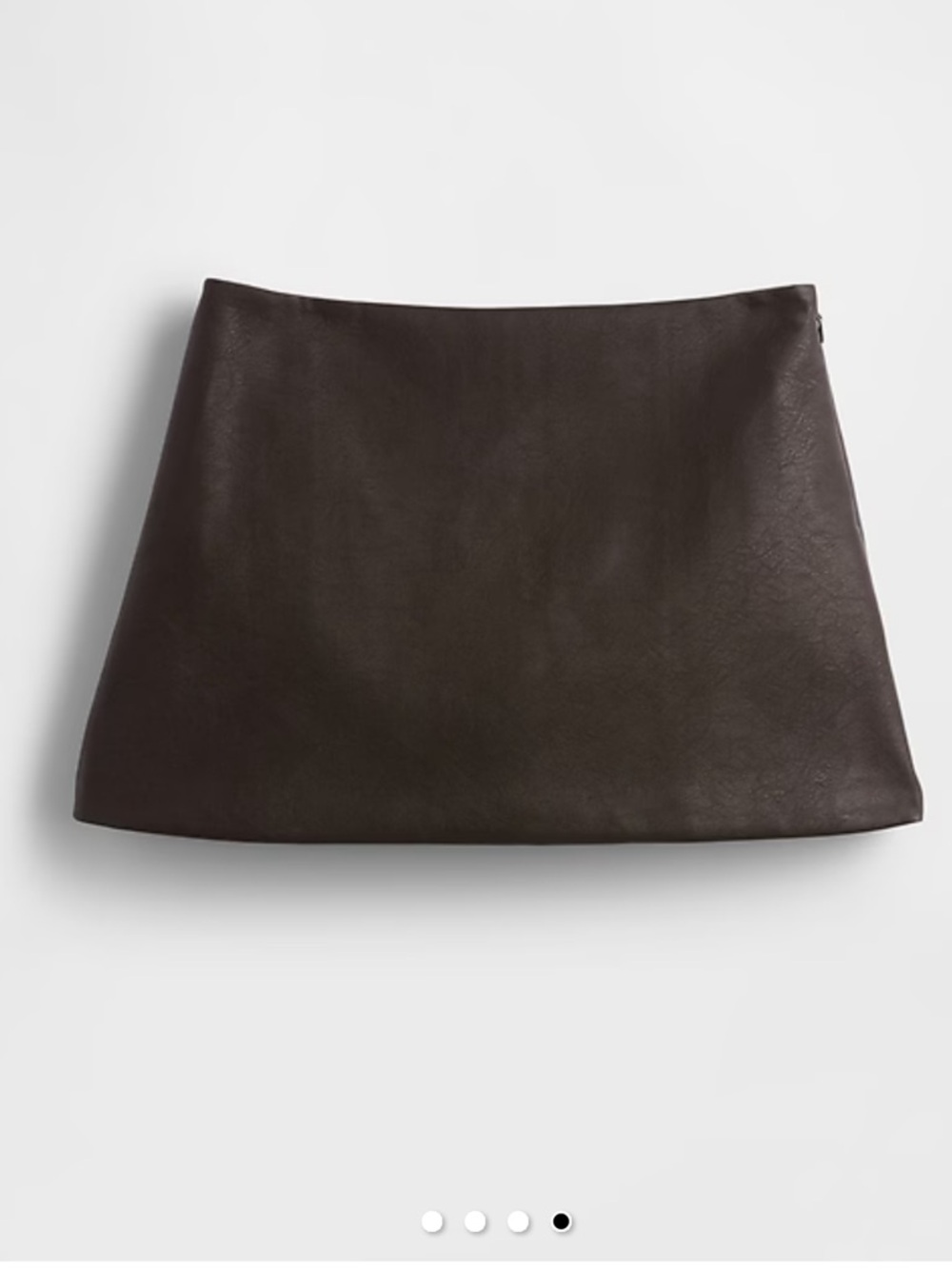 GAP Dark Brown Faux Leather Mini Skirt